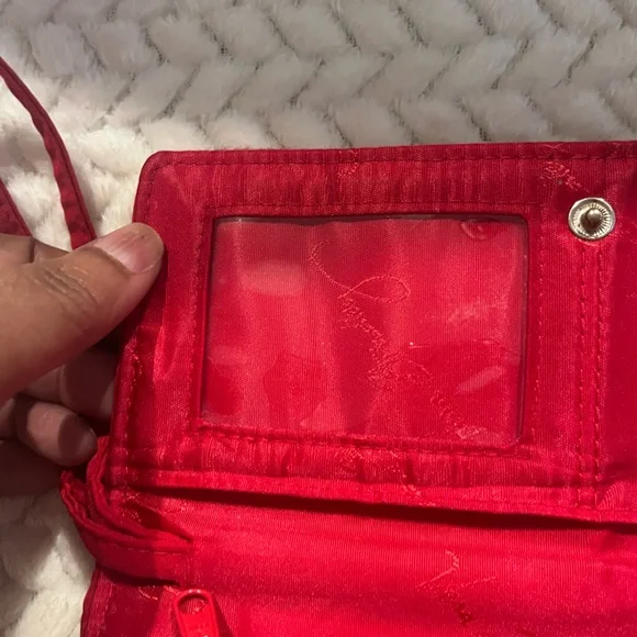 Vera Bradley Red Quilted Wristlet - Picture 7 of 10